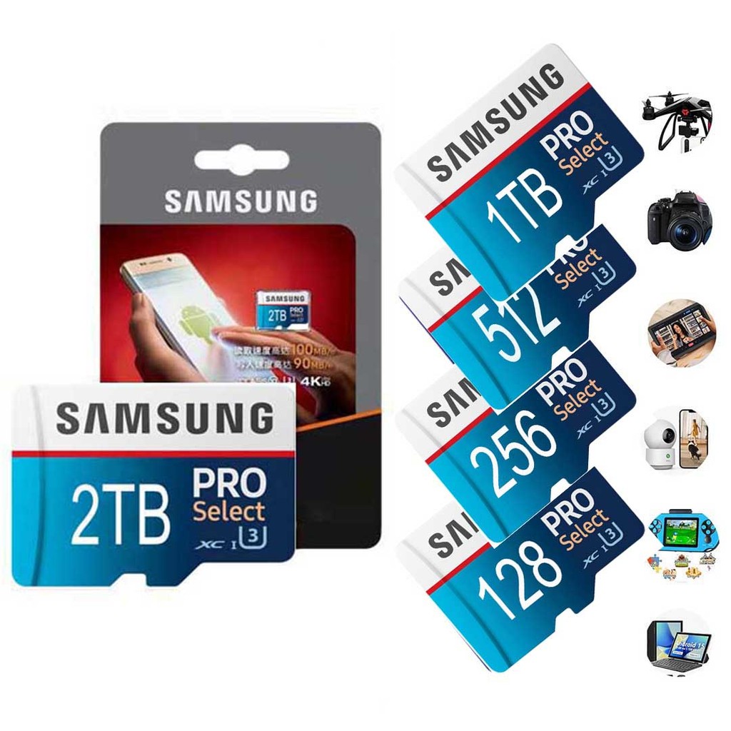 Thẻ SD C10 Tốc Độ Cao 2TB 1TB 512GB 128GB 64GB 32GB U3 A2 Thẻ Nhớ Flash Micro Tarjeta SD Cho Điện Thoại Di Động Máy Tính camera Quan Sát