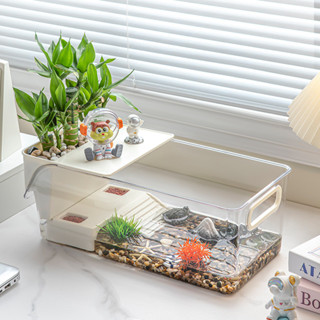  Bể rùa sinh thái,Bể nuôi rùa mini có bệ tắm & lọc nước Thích hợp dùng trong nhà ban công rùa cảnh nuôi 