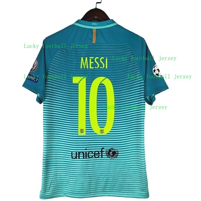 Áo Bóng Đá Tùy Chỉnh Barcelona Messi Iniesta Neymar, Phong Cách Retro, Chất Liệu Cao Cấp