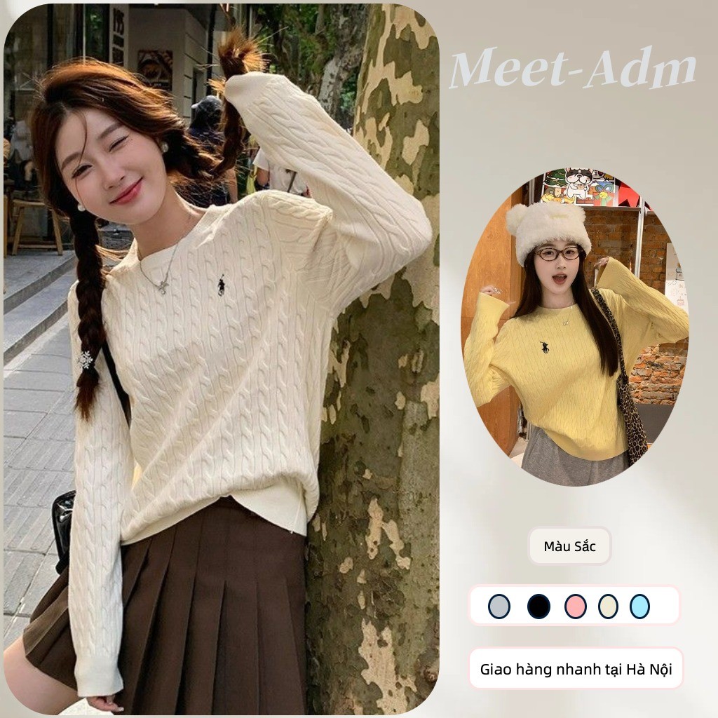 Meet-Adm Áo Len Chui Đầu Cổ Tròn Thời Trang Thu Đông Mới Cho Nữ, Chất Liệu Cao Cấp Mềm Mại | BigBuy360 - bigbuy360.vn