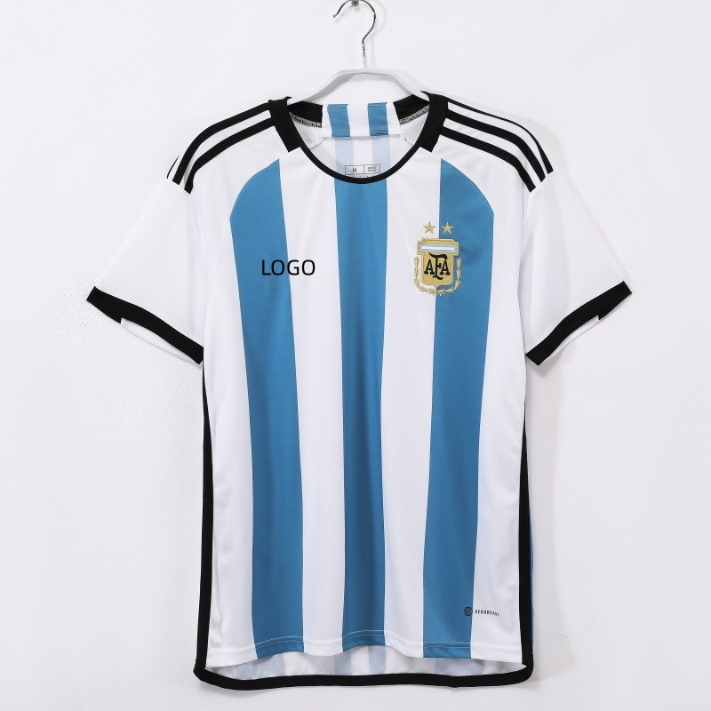 Phiên bản Retro 2022 Áo thun nam tay ngắn Argentina Home Jersey
