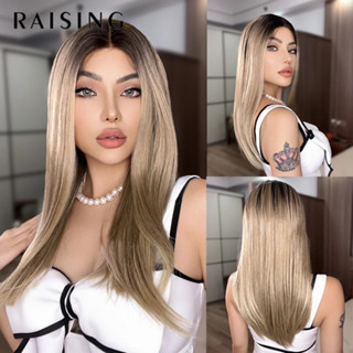  Tóc giả cho nữ với ren mặt trước chiều dài 22 inch màu ombre nâu vàng phù hợp cosplay 