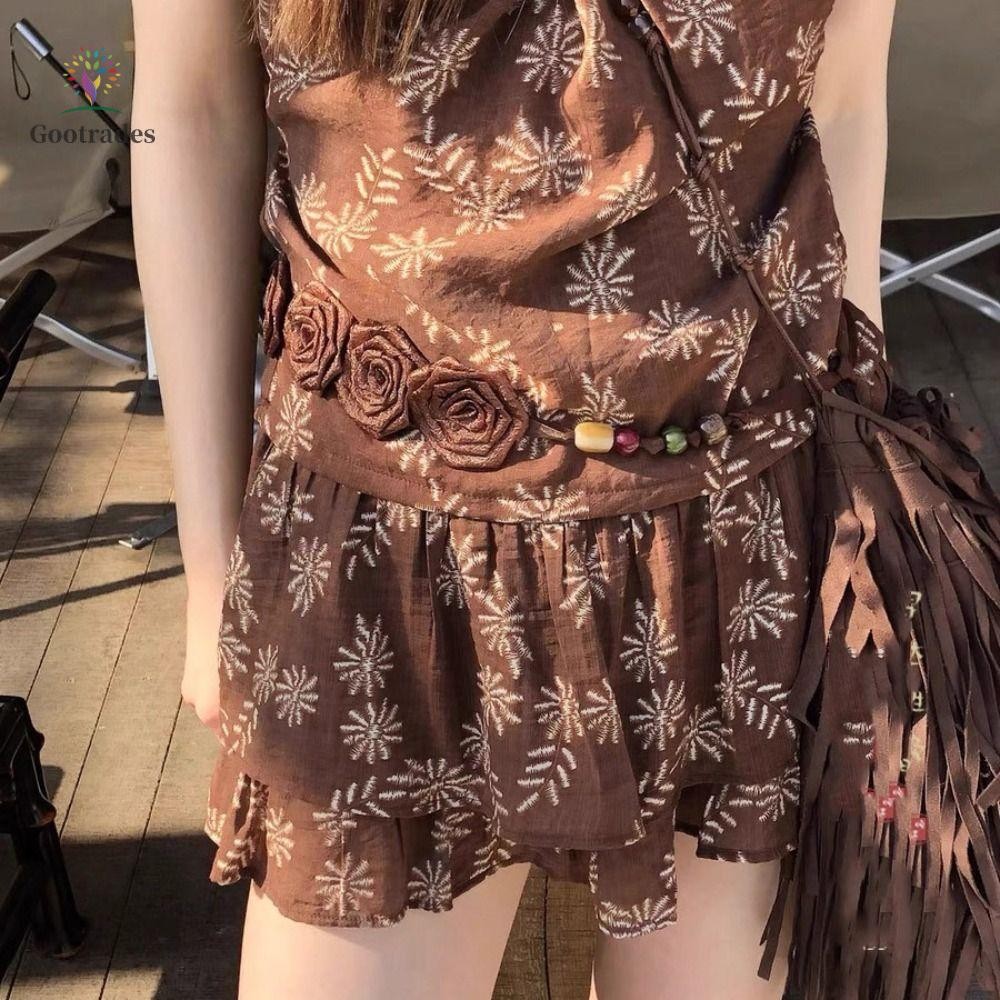 Thắt lưng boho hoa eo dây, phụ kiện tóc & quần jean, style dân tộc với hạt trang sức