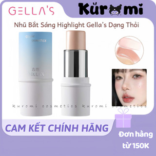   GELLA'S  Phấn Bắt Sáng Highlight Dạng Thỏi Bắt Sáng Gella Glowy Căng Bóng Bền Màu Lâu Trôi 