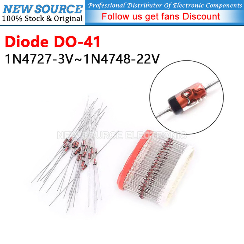 [20 CÁI] 1N4727 Zener Diode DO-41 1N4733 1N4742 1N4739 1N4740 1N4732 1N4728 1N4744 1N4735 5V 12V 3.3