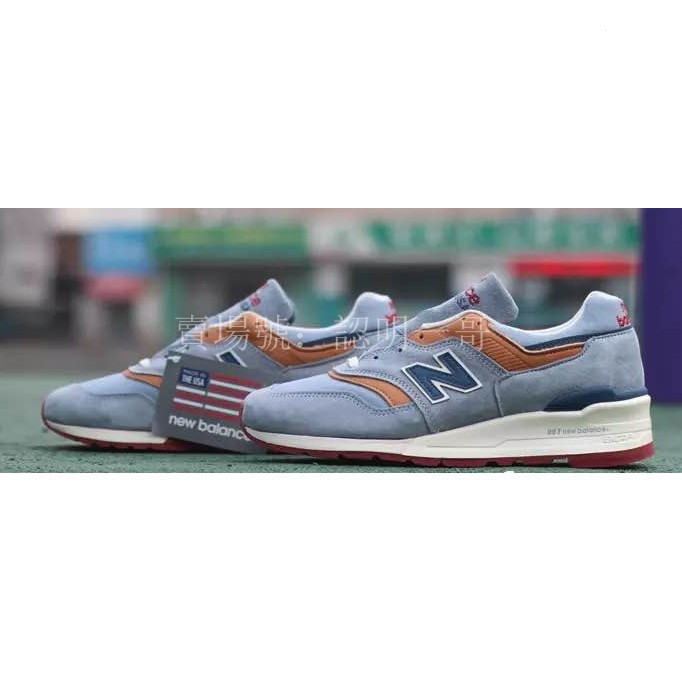 New Balance M997CNYON Sneakers Nam Màu Tím Mỹ Chất Liệu Da Lộn Đỏ