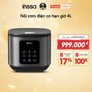 [Live giảm đến 17%] Nồi cơm điện tử Inssa × Simplus 4L Hẹn Giờ 24 Tiếng DFBA008 - Bảo Hành 1 Năm
