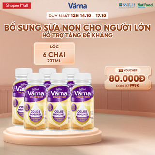 Lốc 6 Chai Sữa Bột Pha Sẵn Varna Colostrum (6 Chai X 237ml) - Bổ Sung Sữa Non Tăng Đề Kháng Cho Người Lớn