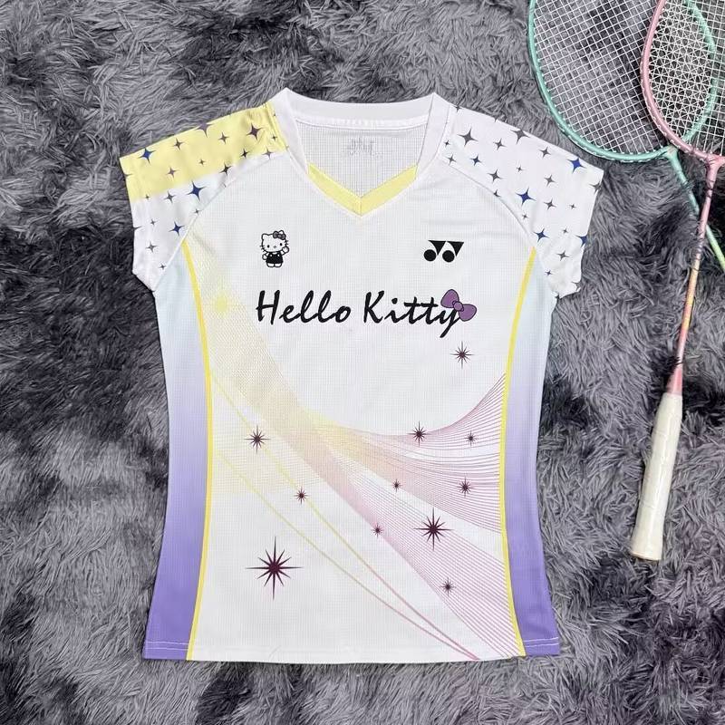 2026 Summer New Joint Hellokitty Sports T-shirt Sports Suit Girls Casual Waist Tight Thin and Breath