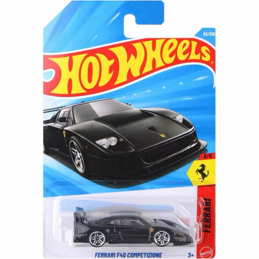 Hot Wheels C4982 Xe thể thao nhỏ Ferrari F40 Ferrari 12C Ferrari 365 Ferrari SF90 Xe hợp kim