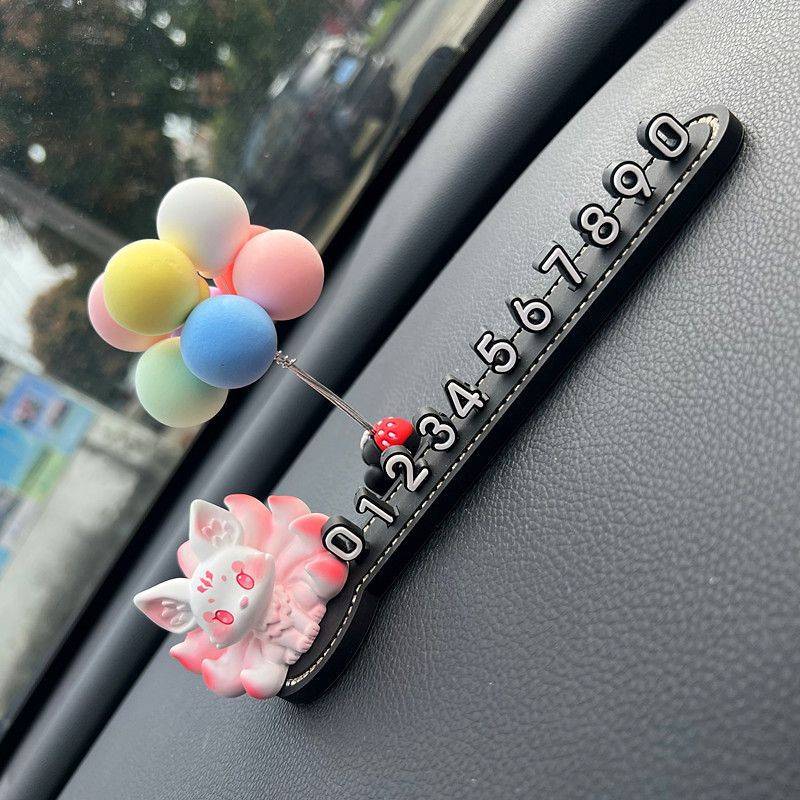 Car Temporary Parking Number Plate Creative Car Moving Phone Number Card for Car Shift Decorations M