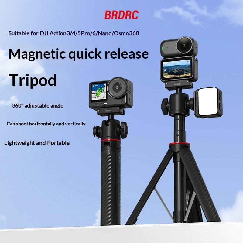 Thích hợp cho DJI OSMO ACTION 6 / 5 / NANO Quick Release Tripod Extension Rod Selfie Stick Extension