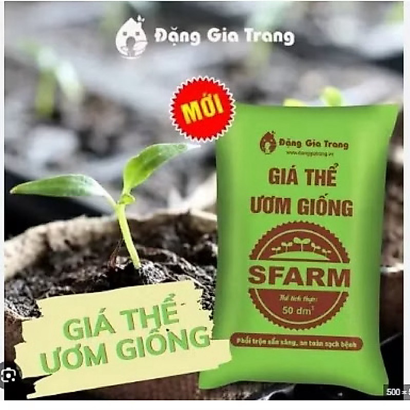 Giá thể ươm giống ươm hạt Sfarm - Giá Thể Ươm Giống Sfarm 50dm3 (khoảng 20kg)