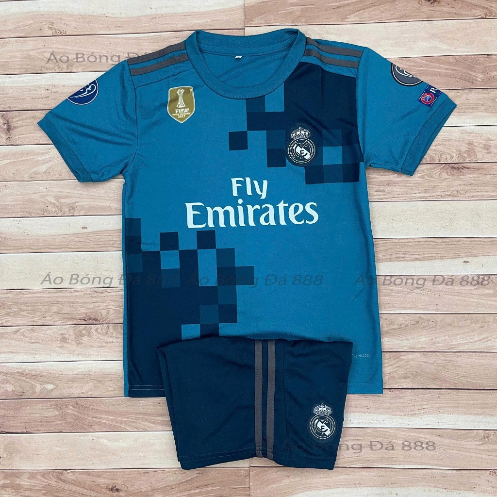 Bộ bóng đá trẻ em Real Madrid 2017, Áo bóng đá Ronaldo - Vải mè Thái chất lượng cao
