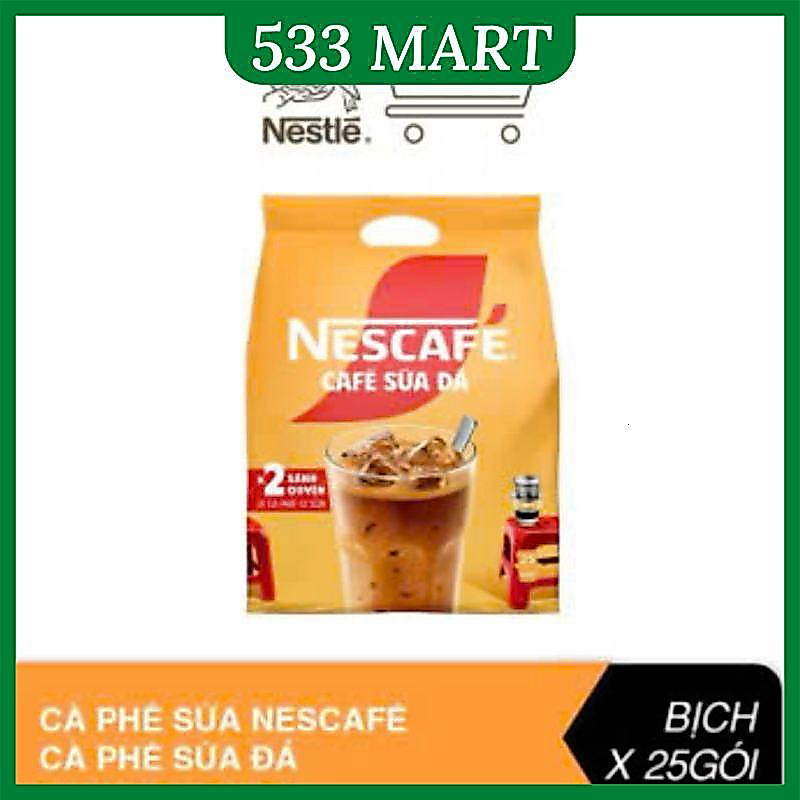 Nescafe sữa đá bịch 600g (25 gói x 24g)
