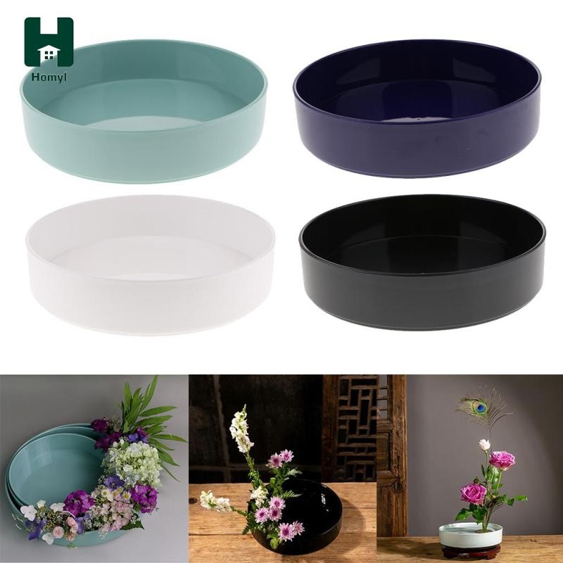 Hoyl Nhật Bản Ikebana Hoa Hình Tròn Nhựa Suiban Khay Đựng