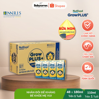 [CHÍNH HÃNG] Thùng 48 Hộp Sữa Pha Sẵn Nutifood Sweden GrowPLUS+ Sữa Non (Vàng) 1+ | 110ml / 180ml