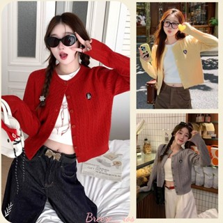  Breeze_ros Áo Khoác Len Cardigan Dệt Kim Kiểu Hàn Quốc Thời Trang Xuân Thu Mới Cho Nữ Áo Khoác Ngoài Ngắn 