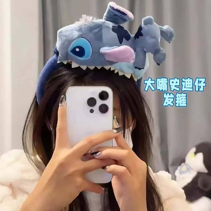 Stitch Headband Good-looking Widened Korean Mori Girl Personality Trendy Hong Kong Style Super Cute 