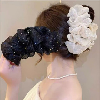 Kẹp Tóc Càng Cua Kẹp Tóc Nơ Chấm Đính Kim Sa Trẻ Trung Phong Cách