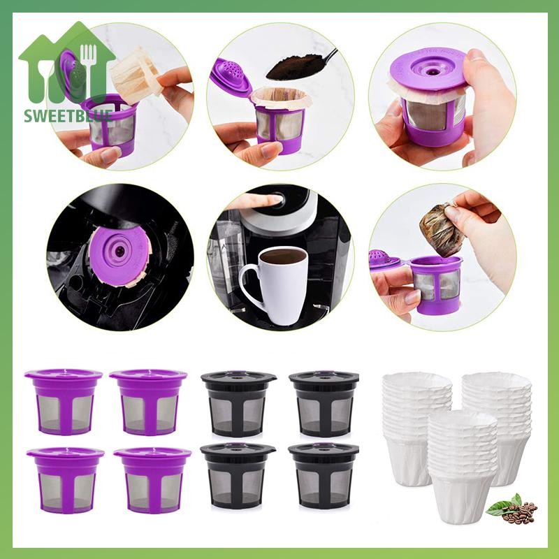 SWEET Giấy dùng một lần Giấy lọc cà phê cho Keurig Cốc K tái sử dụng cho máy pha cà phê Keurig Bộ lọ