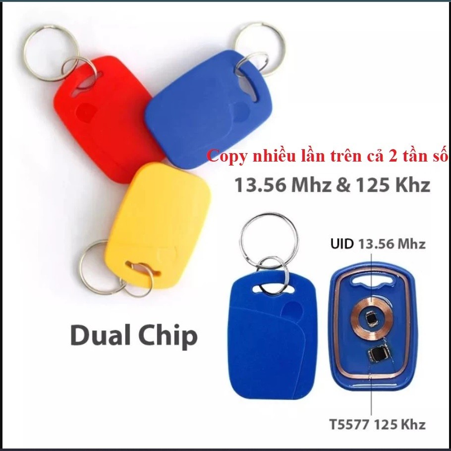 Thẻ từ 2 trong 1 (Copy 2 thẻ thang máy, vé gửi xe vào trong một thẻ).