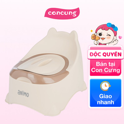 Bô vệ sinh tai gấu Animo (GH5115, nâu sữa)
