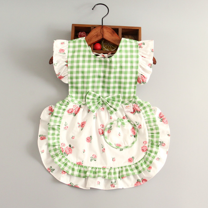 Baby Girl Overclothes Eating Clothes Waterproof Princess Kids Apron Kids' Bib Baby Food Sleeveless d