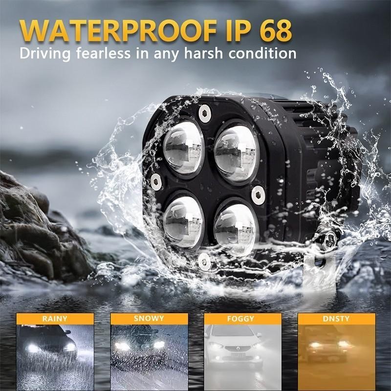 Đèn Trợ Sáng Xe Máy L6 – 6 Mắt LED Siêu Sáng, Bền Bỉ, Chống Nước IP68