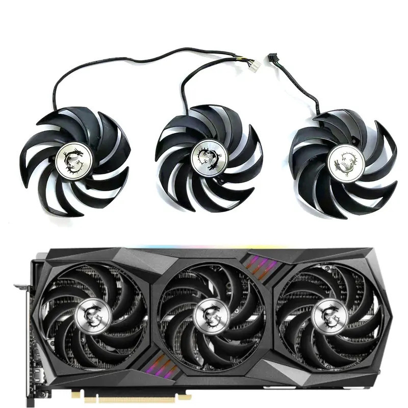 Quạt GPU PLD09210B12HH 4PIN 90MM RX6800 6900 thích hợp cho MSI RX6800 6800XT 6900XT Gaming X Trio là