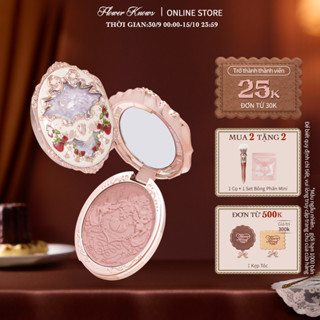 Phấn má hồng FLOWER KNOWS Strawberry Rococo 5g họa tiết dập nổi