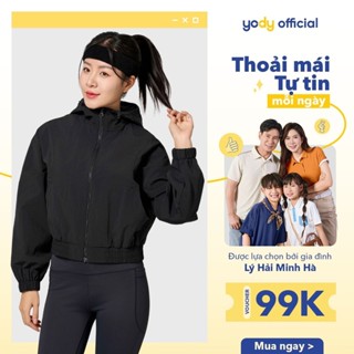 Áo khoác gió nữ YODY bomber dáng ngắn, bo gấu, nhẹ, thoải mái, năng động, trẻ trung SKN7011