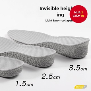 Đế lót chiều cao EVA có hỗ trợ vòm & nâng gót cho giày đi bộ và chạy bộ Unisex, nhẹ, thoải mái, vừa vặn đa kích thước