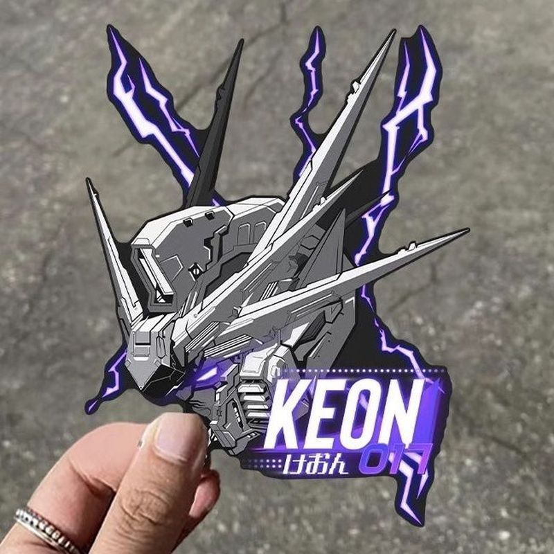Gundam Mecha Lightning Erlang Anime Sáng Tạo Xe Dán Xước Bao Miếng Dán Trang Trí202606015