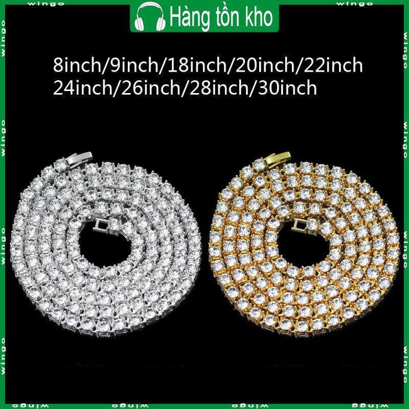 Iced Tennis Chain Men Chunky Necklace Cubic Zircon Miami Cuban Link ChainJewelry