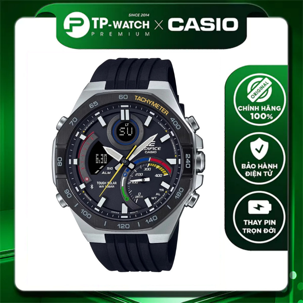 Đồng Hồ Nam Dây Nhựa Casio Edifice ECB-950MP-1ADF Bluetooth - Năng lượng mặt trời | ECB-950MP-1A