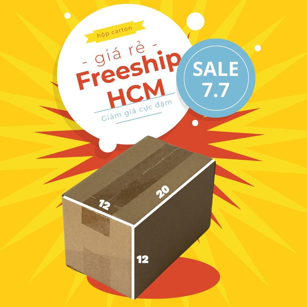 hộp carton 20x12x12 bộ 200 trơn cứng cáp