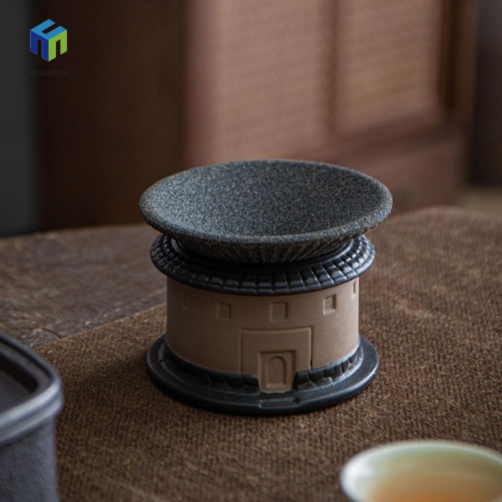 HEALMEYOU Bộ lọc cà phê gốm siêu nhỏ, Bộ lọc trà Hakka Tulou cầm tay có thể tái sử dụng, Lễ trà Tòa 
