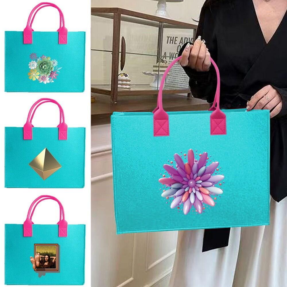Student Eco-Friendly Felt Tote Bag Student Tuition Bag Felt Bag Tote Bag School Bag Women Bag