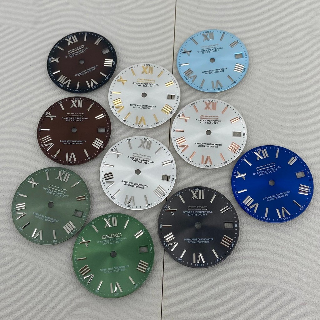 Đồng hồ mới Sửa đổi Mặt số móng tay La Mã 28,5mm Bộ chuyển động NH35