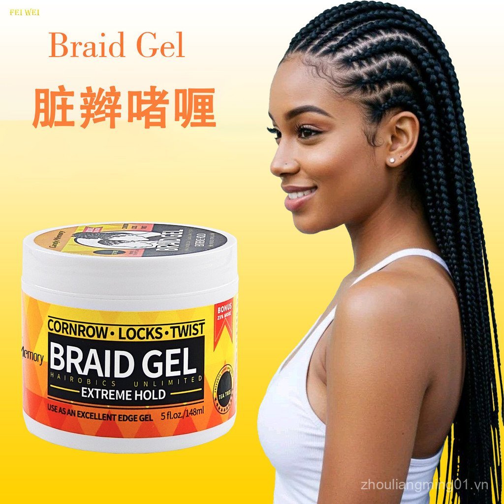 BRAID GEL Bẩn BRAID GEL Tạo Kiểu Sáp Mạnh Mẽ Tạo Kiểu BRAID Hương Thơm Dưỡng Ẩm GEL Chăm Sóc Tóc