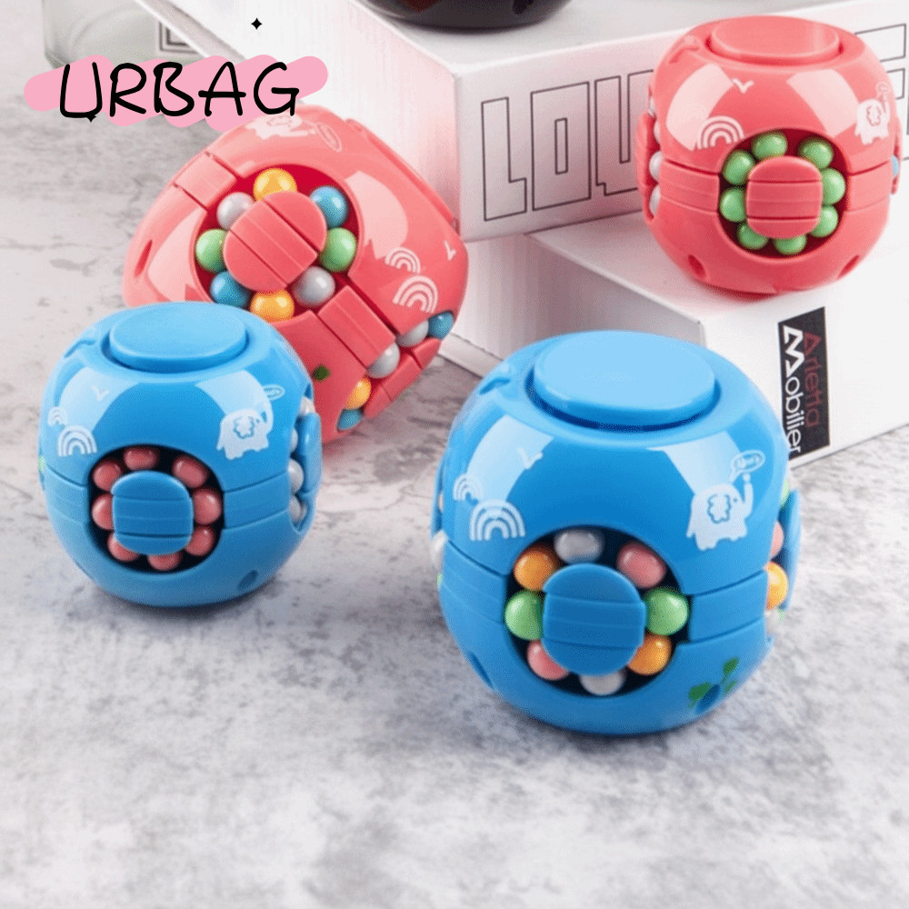 URBAG Magic Bean Cube Spinner, Nhựa Xoay Bóng, Sáng Tạo Ngón Tay Con Quay Quay Bóng Ngón Tay Spinner