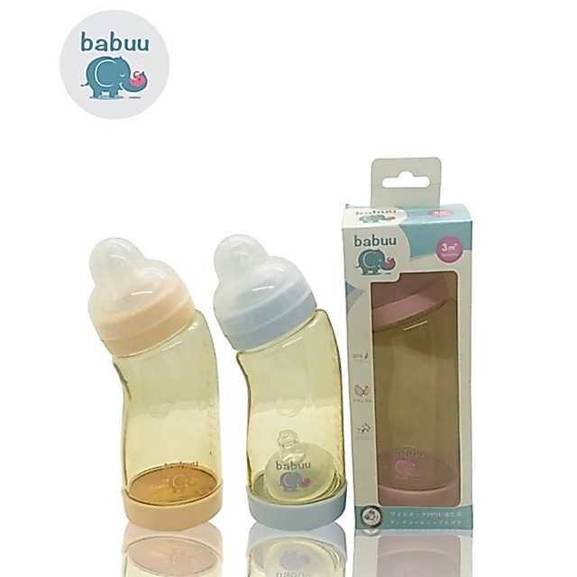 bình sữa PPSU babu nhật bản  cong 260ml/180ml (tặng kèm một núm ti )
