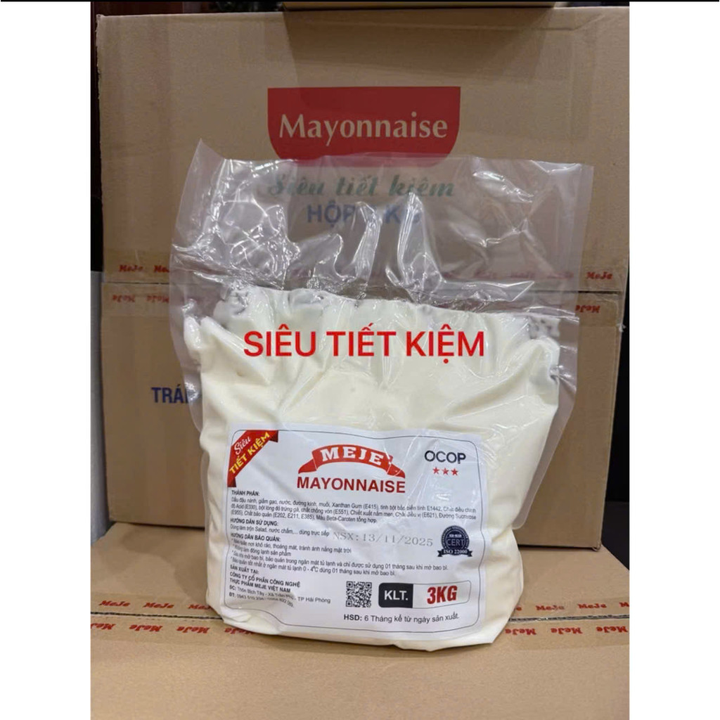TÚI 3KG Sốt Mayonnaise Meje 3kg