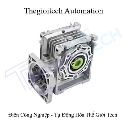 Hộp số giảm tốc NMRV40 RV040 trục vít vuông góc cho động cơ mặt bích servo 60/STEP 86 lỗ vào 14 rãnh