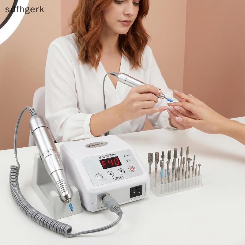 Bộ dụng cụ đánh bóng & khoan móng tay có thể sạc lại SDFHGERK Professional 40000RPM dành cho móng ta
