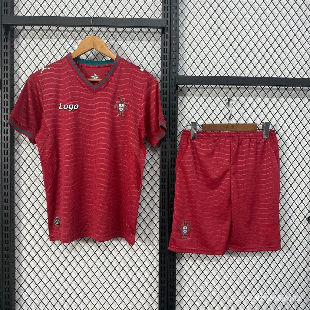 Phiên bản người hâm mộ Bồ Đào Nha 2026 Bồ Đào Nha #7 Bộ trẻ em RONALDO Áo bóng đá ngắn tay tại nhà v