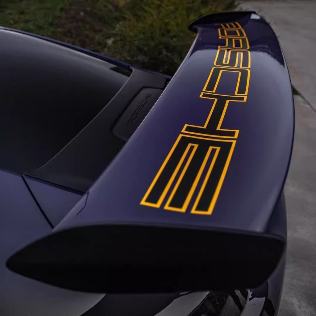 Porsche 911 718 GT2 GT3RS GT4PORSCHE Sửa đổi Nhãn dán xe đuôi vòng hoa tiếng Anh