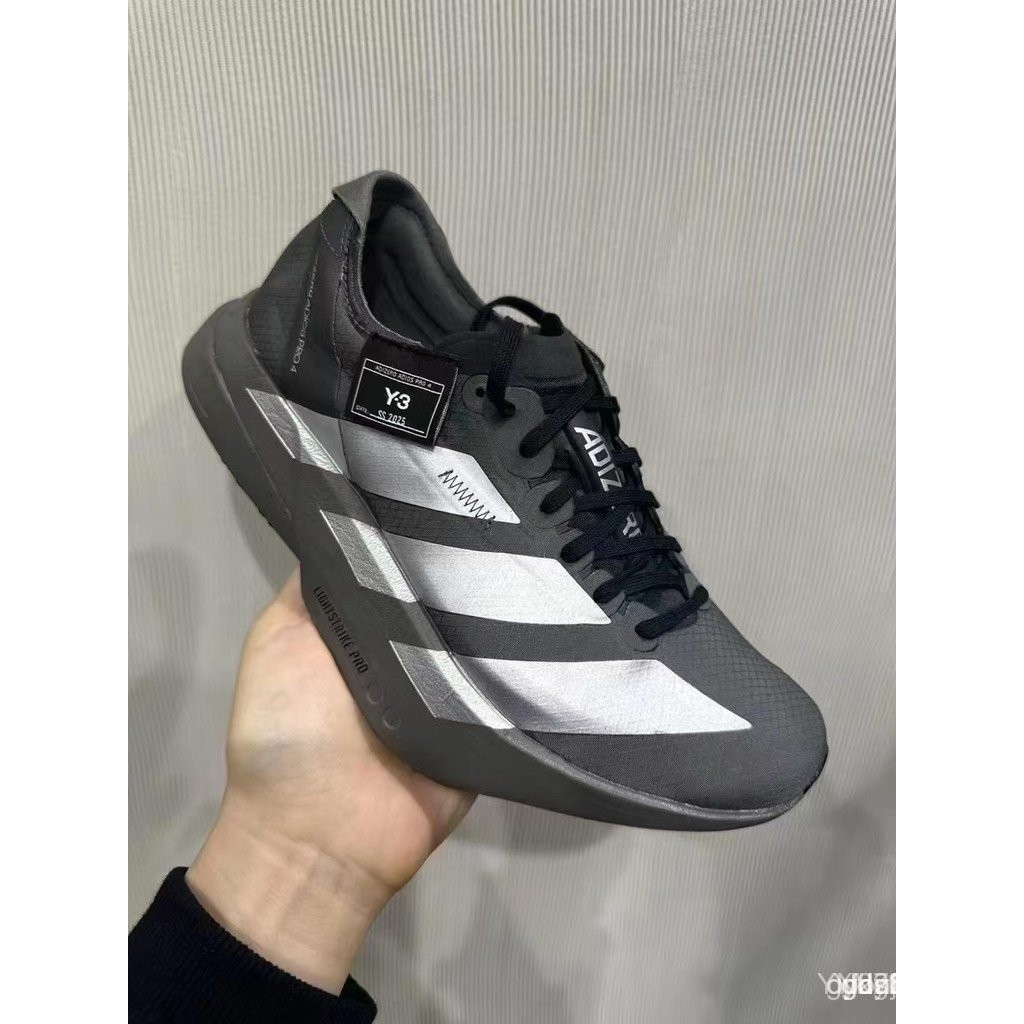 Giày chạy bộ ASICS Adizero Adios Pro 4, sọc đen, cổ thấp, Unisex