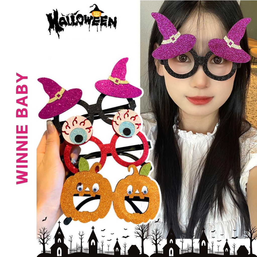 Kính Hóa Trang Halloween Phong Cách Độc Lạ, Phụ Kiện Eyewear Spooky Cho Tiệc, Cosplay, Chụp Hình Cho